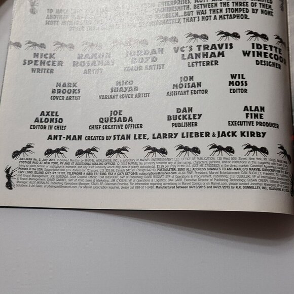 Ant-Man 5 Marvel Comics 2015 FN Mark Brooks Cover A Final issue - Picture 8 of 15